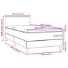 vidaXL Boxspringbett mit Matratze & LED Dunkelgr&uuml;n 100x220 cm Samt