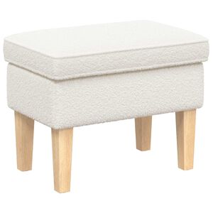 vidaXL Hocker Creme 55 x 35 x 41 cm Boucl&eacute;