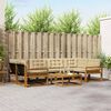 vidaXL Outdoor-Sofagarnitur mit Kissen 7 pcs Natur und Beige
