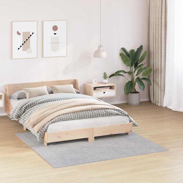 vidaXL Anti-Rutsch Shaggy Teppich Grau 160 x 160 cm PP