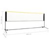 vidaXL Badmintonnetz Verstellbar 400x103x94-158 cm Metall