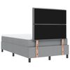 vidaXL Boxspringbett mit Matratze Hellgrau 120 x 200 cm Stoff