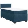 vidaXL Boxspringbett mit Matratze Blau 90x190 cm Samt