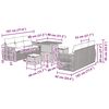 vidaXL Gartensofa-set mit Kissen mit Speicher 9 pcs Grau Poly-Rattan