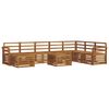 vidaXL Outdoor-Sofagarnitur 9 Stk. Natur