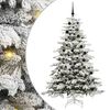 vidaXL K&uuml;nstlicher klappbarer Weihnachtsbaum Wei&szlig; 210 cm PE und PVC
