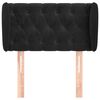 vidaXL Kopfteil mit Ohren Schwarz 83x23x78/88 cm Samt