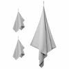 vidaXL Sporthandtuch Set 3 pcs Grau Polyester und Polyamid