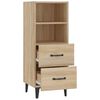 vidaXL Sideboard Sonoma-Eiche 34,5x34x90 cm Holzwerkstoff
