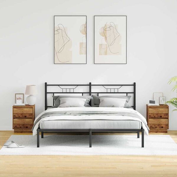 vidaXL Nachttisch 2 pcs Altholz 39 x 34,5 x 50 cm Holzwerkstoff