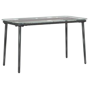 vidaXL Gartentisch Schwarz 80 x 40 x 45 cm Poly-Rattan