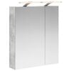 vidaXL Badezimmerspiegelschrank Beton Grau 60 x 14,5 x 70 cm
