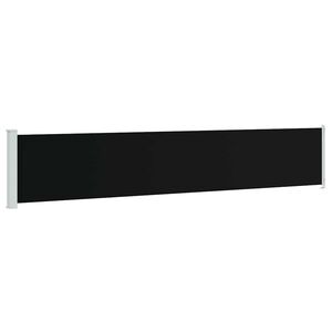 vidaXL Seitenmarkise Ausziehbar 117x614 cm Schwarz