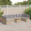 vidaXL Garten-Sofa-Set 11 pcs Beige und Hellgrau