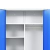vidaXL Schlie&szlig;fachschrank 2 T&uuml;ren Metall 90x40x180 cm Grau und Blau
