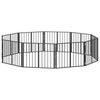 vidaXL Hundetor 10 stk. Schwarz 80 x 60 cm Verzinkter Stahl