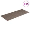 vidaXL Stufenmatten Selbstklebend 15 Stk. 60x25 cm Beige Rechteckig