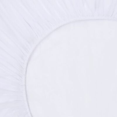 vidaXL Spannbettlaken 2 Stk. Wasserdicht Baumwolle 200x220 cm Weiß