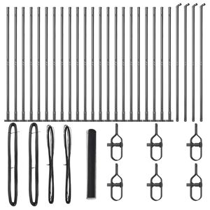 vidaXL Zaunpfosten Grau