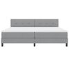vidaXL Boxspringbett mit Matratze Hellgrau 200 x 200 cm Stoff