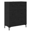 vidaXL Highboard Schwarz Eichen-Optik 69,5 x 34 x 180 cm Holzwerkstoff
