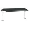 vidaXL Freistehende Markise 6 x 3 m Polyester Anthrazit