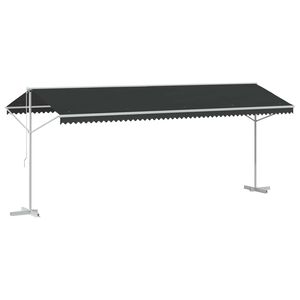 vidaXL Freistehende Markise 6 x 3 m Polyester Anthrazit