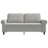 vidaXL 2-Sitzer-Sofa Hellgrau 140 cm Samt