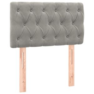 vidaXL Kopfteil Hellgrau 80x7x78/88 cm Samt