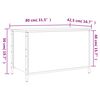 vidaXL Sitzbank mit Stauraum Räuchereiche 80x42,5x50 cm Holzwerkstoff
