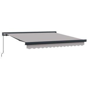 vidaXL Manuelle Markise 3 x 2,5 m Hellgrau 100% Polyester