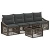 vidaXL Gartensofa-set 5 pcs Grau Poly-Rattan