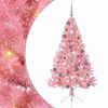 vidaXL K&uuml;nstlicher vorbeleuchteter Weihnachtsbaum Rosa 180 cm PVC