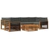 vidaXL Outdoor-Sofagarnitur 7 stk. Natur und Anthrazit
