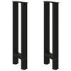 vidaXL Konsolentischbeine Schwarz 2 Stk. 28x(72-73) cm Stahl