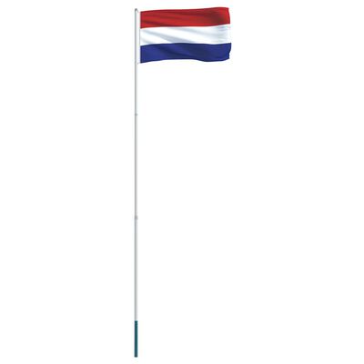 vidaXL Niederländische Flagge und Mast Aluminium 4 m