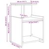 vidaXL Nachttisch Artisan-Eiche 40 x 35 x 60 cm Holzwerkstoff