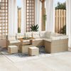 vidaXL Garten-Sofa-Set 12 pcs Beige Poly-Rattan