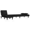 vidaXL Schlafsofa in L-Form Schwarz 255x140x70 cm Samt