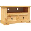 vidaXL TV-Schrank Mexiko-Stil Kiefernholz 91x43x56 cm