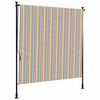 vidaXL Au&szlig;enrollo Gelb und Wei&szlig; 150x270 cm Stoff und Stahl