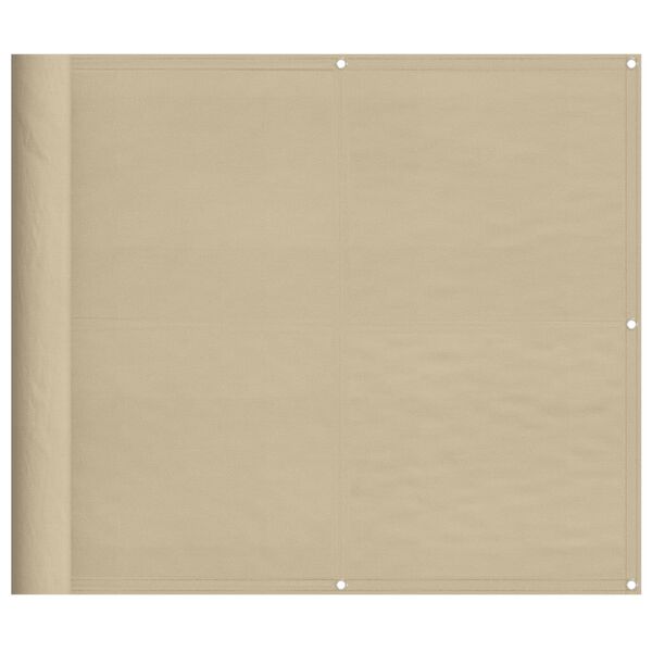 vidaXL Balkon-Sichtschutz Beige 90x700 cm 100 % Polyester-Oxford