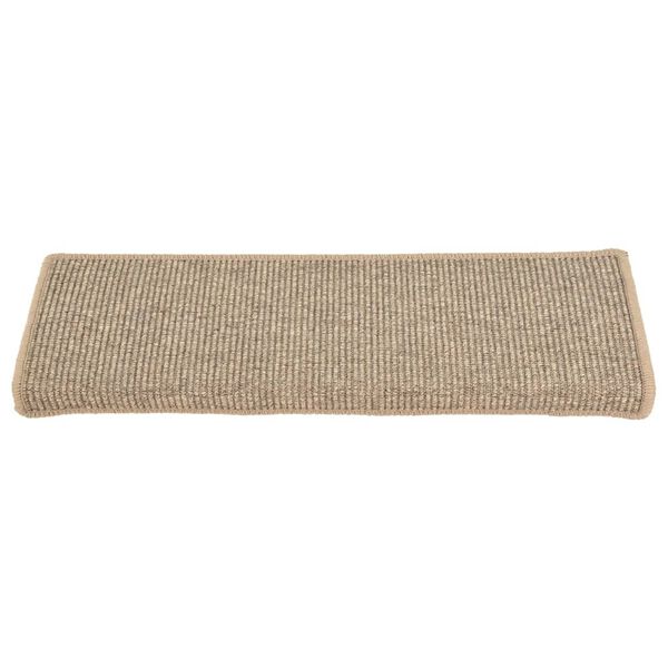 vidaXL Stufenmatten 15 Stk. 65x21x4 cm Dunkelbeige Rechteckiger Rand