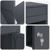 vidaXL Paketdrop-Box mit Speicher Anthrazit 41 x 38 x 103 cm Stahl
