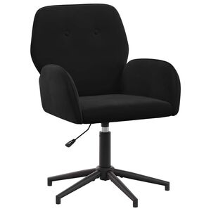 vidaXL Drehstuhl 54 x 55 x 90 cm Schwarz Samt (V)