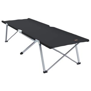 vidaXL Klapp Schlafbett f&uuml;rs Camping Schwarz 194 x 62,5 x 42,5 cm
