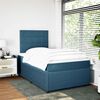 vidaXL Boxspringbett mit Matratze Dunkelblau 120x190 cm Samt