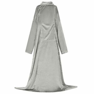 vidaXL Decken-Hoodie Grau F Flanell