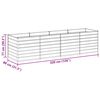 vidaXL Garten-Hochbeet 320x80x77 cm Verzinkter Stahl Silber