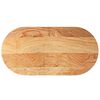 vidaXL Tischplatte Hellbraun 120x60x4 cm Massivholz Eiche Oval